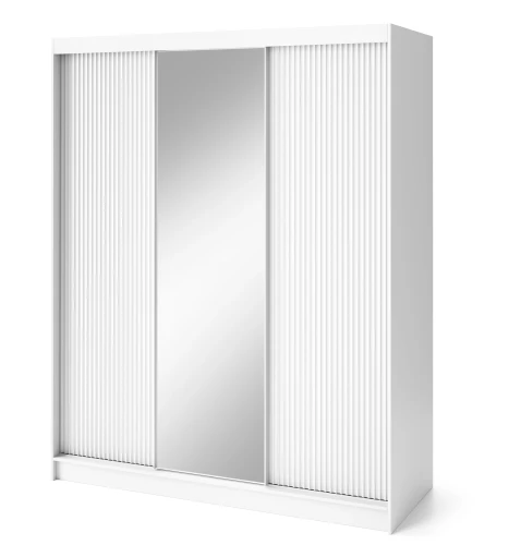 Szafa przesuwna z lustrem Biancco III garderoba 180x60x220 cm Biały