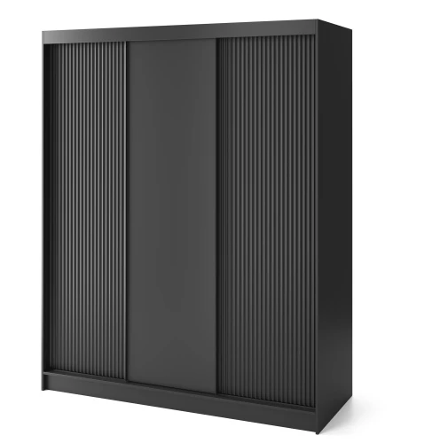 Szafa przesuwna Prescco III garderoba 180x60x220 cm Czarny