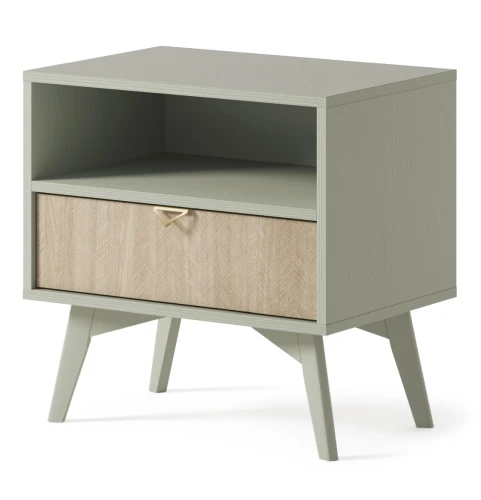 Szafka nocna Forest eukaliptus/jodełka scandi 54 cm