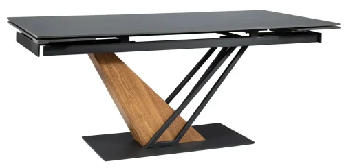 Stół rozkładany Genesis 180-240 cm czarny/jesion