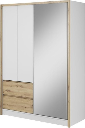 Szafa przesuwna Sara 150cm biały / dąb artisan