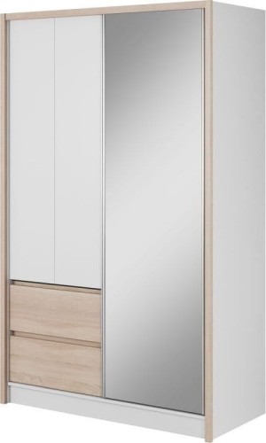 Szafa przesuwna Sara 130cm biały / sonoma