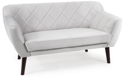 Sofa tapicerowana Karo 2 Velvet wenge - jasny szary Bluvel 03