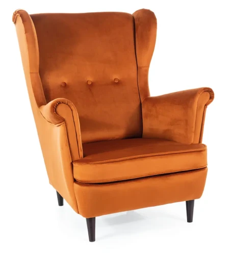 Fotel uszak Lord Velvet cynamon Bluvel 4215