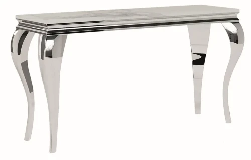 Konsolka Prince C Ceramic 120x40 cm biały Calacatta/chrom