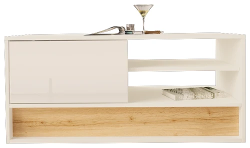 Ława VISION 06 100 cm  dwustronna biały/wotan mat/połysk