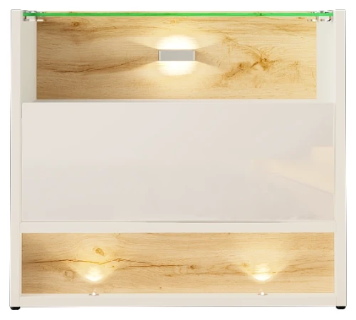 Szafka nocna VISION 05 z LED biały/wotan mat/połysk