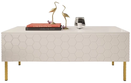 Ława HEXA 03 120 cm biały połysk