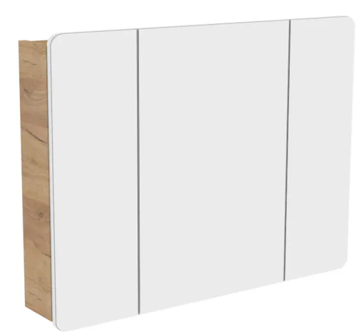Szafka łazienkowa z lustrem 100 cm ARUBA dąb craft złoty