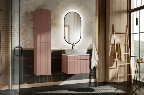 Zestaw mebli łazienkowych ICONIC ROSE A02 z szafką pod umywalkę 60 cm - 5 elementów