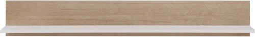 Półka wisząca Viste P01 130 cm jodełka scandi / biały połysk