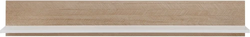 Półka wisząca Viste P01 130 cm jodełka scandi/biały połysk