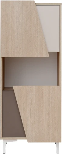 Witryna 4D Viste niska 50x122 cm jodełka scandi/trufla/toupe