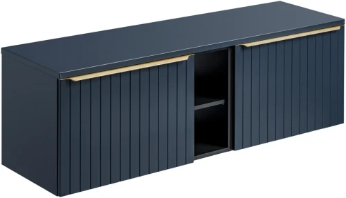 Zestaw mebli łazienkowych SANTA FE deep blue z dwiema szafkami 60 cm i blatem 140 cm
