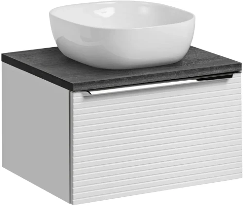Zestaw mebli łazienkowych LEONARDO WHITE z umywalką SMILE i blatem 60 cm - 3 elementy