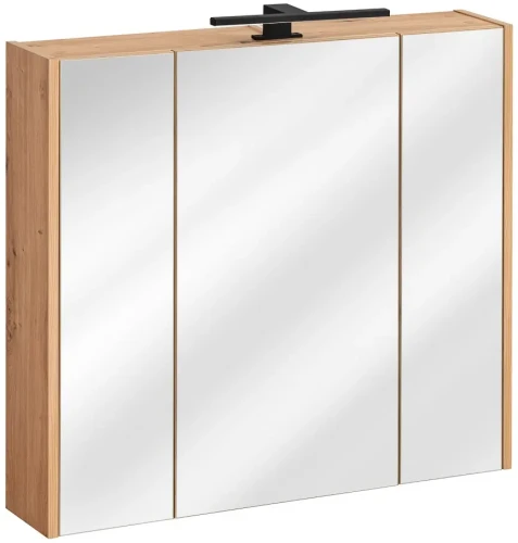 Szafka łazienkowa z lustrem 80 cm MADERA 841 dąb artisan