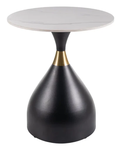 Ława Virgo 50 cm biały/czarny