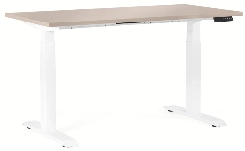 Biurko Fighter z elektryczną regulacją wysokości i panelem LED 140x70 cm Beżowy