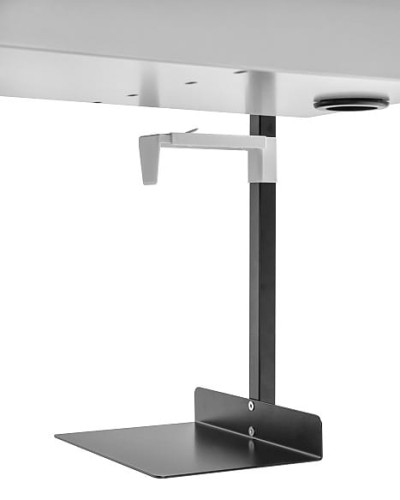 Uchwyt na komputer z półką 300x215 mm ze stali lakierowanej Czarny
