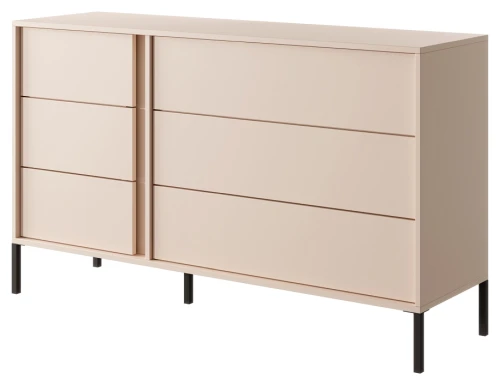 Komoda Dast z szufladami 137 cm beżowy