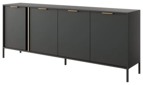 Komoda Lars czterodrzwiowa 203 cm antracyt