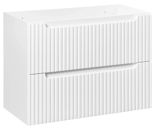 Szafka łazienkowa pod umywalkę 80 cm 2 szuflady NOVA WHITE biały