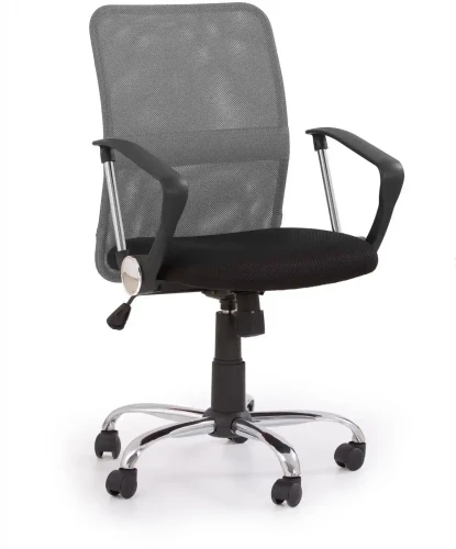 Fotel obrotowy Tony 58 cm nowoczesny z mechanizmem TILT do biura popiel