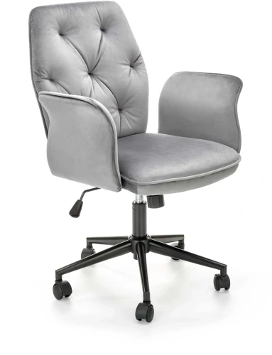 Fotel obrotowy Tulip 65 cm nowoczesny z mechanizmem TILT do gabinetu popiel