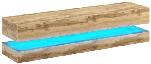Szafka RTV Fly 140 cm z LED dąb wotan