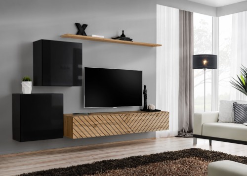 Meblościanka Switch Lamel V zestaw 4 elementy do salonu