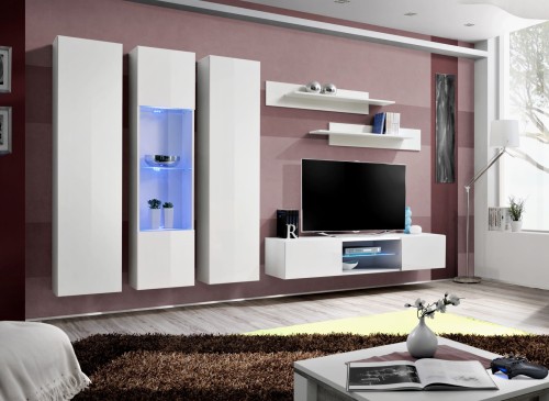 Meblościanka Fly P5 zestaw 6 elementów z oświetleniem LED do salonu