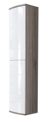 Szafka słupek Ontario 50 cm wysoka do salonu san remo/biały połysk