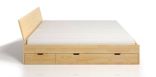 Łóżko drewniane sosnowe z szufladami VESTRE Maxi & DR 200x200