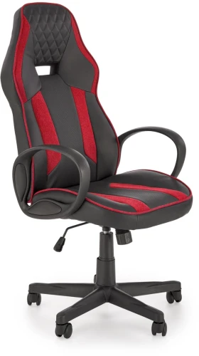 Fotel gamingowy Ragnar ergonomiczny do pokoju młodzieżowego czarny/czerwony