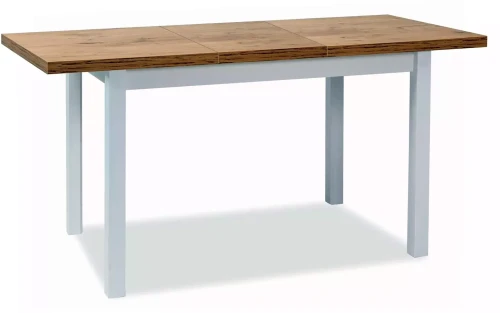 Stół rozkładany Adam prostokątny do jadalni 100-140 cm dąb lancelot/biały mat