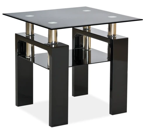 Stolik Lisa D 60x60 cm czarny