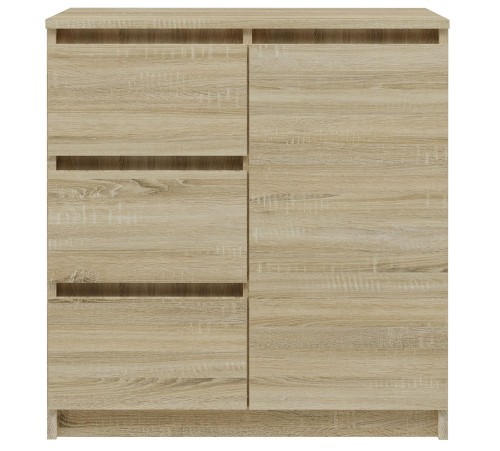 Komoda Malwa 1D3S jednodrzwiowa z 3 szufladami do salonu 80 cm dąb sonoma