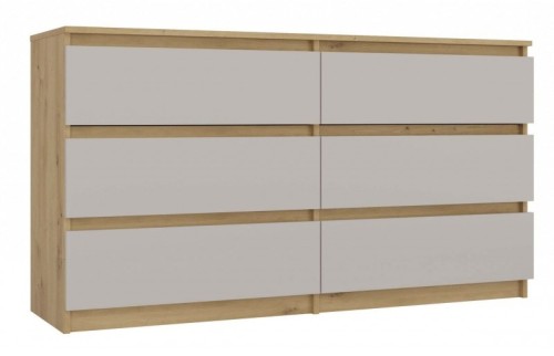 Komoda Malwa M6 140 cm z szufladami do salonu dąb artisan/kaszmir