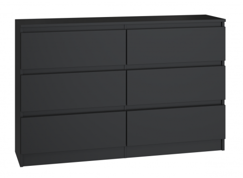 Komoda Malwa M6 120 cm z szufladami do salonu czarny