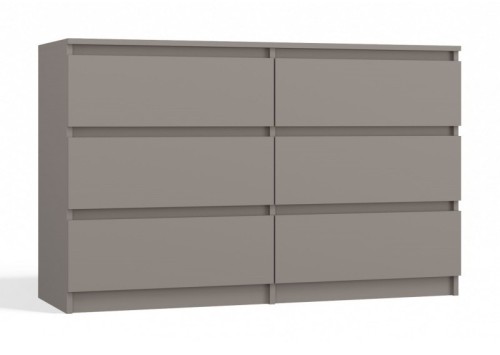 Komoda Malwa M6 120 cm z szufladami do salonu glina/szary