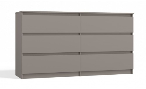 Komoda Malwa M6 140 cm z szufladami do salonu glina/szary