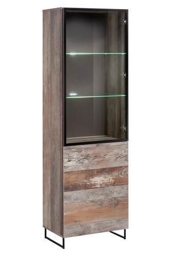 Witryna Plank z oświetleniem LED do salonu