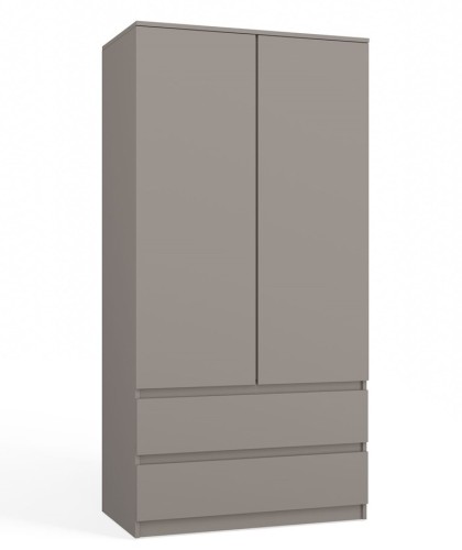 Szafa Malwa SS-90 dwudrzwiowa z szufladami 90 cm glina/szary