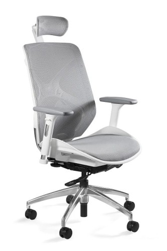 Fotel biurowy ergonomiczny siatkowy Hero biały