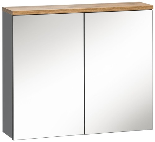 Szafka łazienkowa z lustrem 80 cm BALI GRAFIT 841