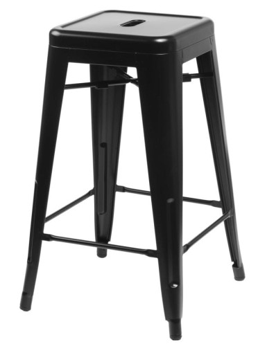 Stołek barowy Paris 66cm czarny inspirowany Tolix