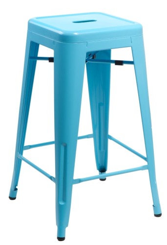 Hoker Paris 75cm niebieski inspirowany Tolix