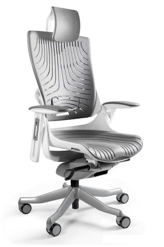 Fotel gabinetowy ergonomiczny WAU 2 biały TPE-8 Szary