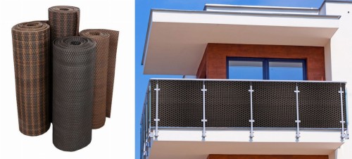 Osłona balkonowa 80 cm technorattanowa m.b.
