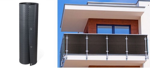 Osłona balkonowa oczkowana technorattanowa 1 m.b.